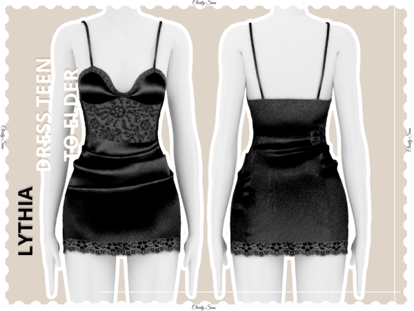 Alpha Lythia Dress Teen to Elder - The Sims 4 Custom Content