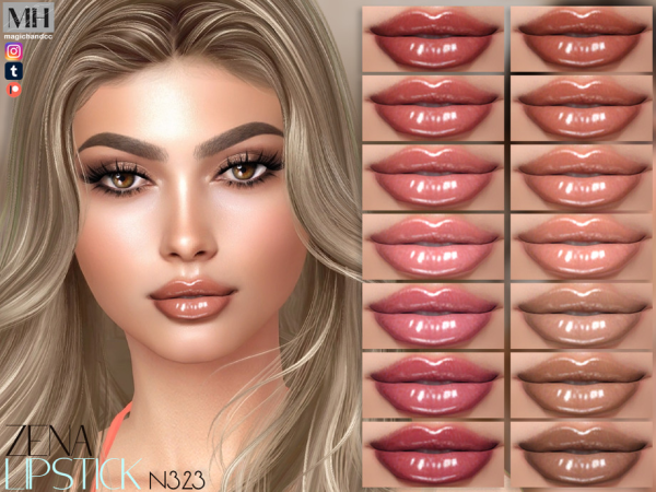 Alpha Zena Lipstick by magichandcc - The Sims 4 Custom Content