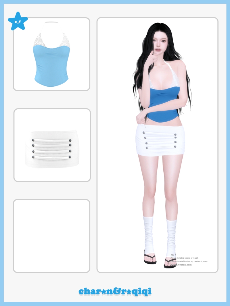 Mix [charonroqiqi]260815_bottom by roqiqi - The Sims 4 Custom Content