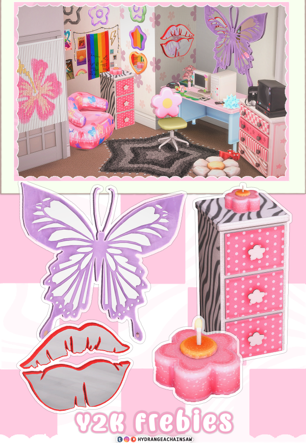 Maxis Match y2k freebies by simsfinds - The Sims 4 Custom Content