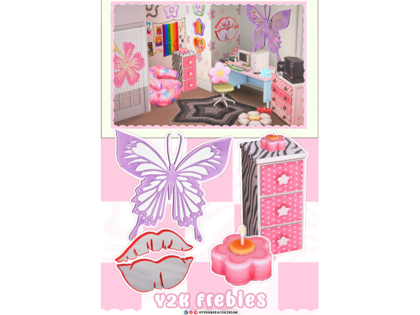 Maxis Match y2k freebies by hydrangeachainsaw - The Sims 4 Custom Content