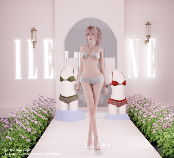 Alpha ILN Sana Lingerie by ilenes4 - The Sims 4 Custom Content