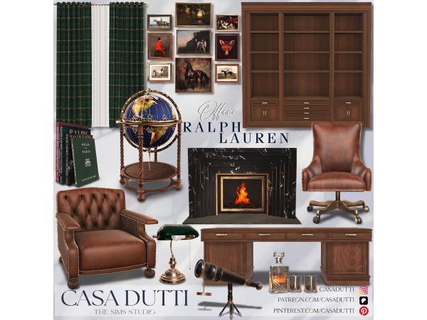 Alpha Ralph Lauren Office - The Sims 4 Custom Content