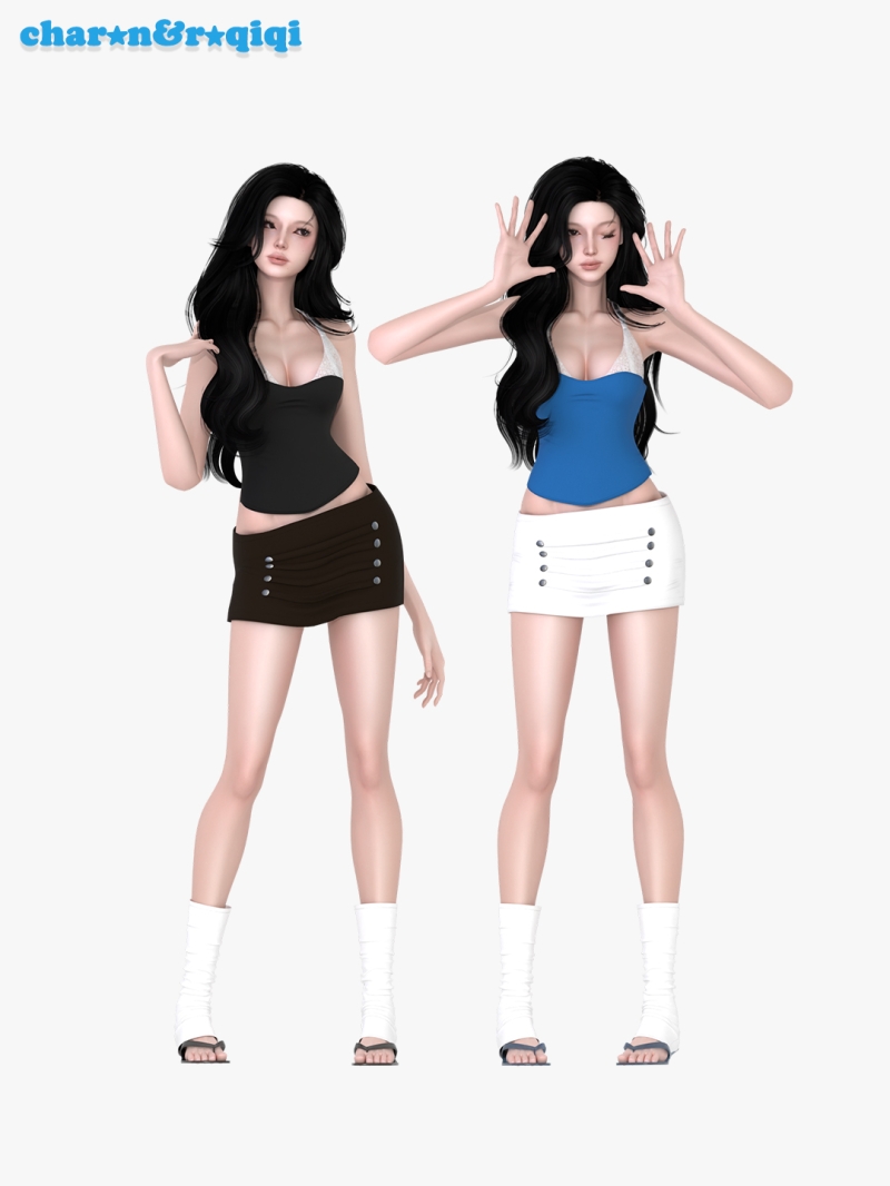 Mix [charonroqiqi]260815_top by roqiqi - The Sims 4 Custom Content