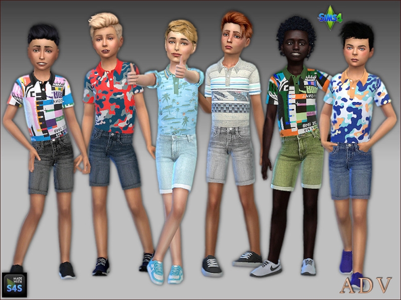Alpha Summer outfit for boys by artedellavita_mabra - The Sims 4 Custom Content
