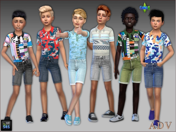 Alpha Summer outfit for boys - The Sims 4 Custom Content