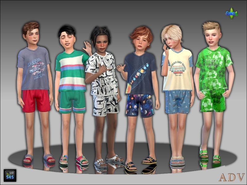 Alpha Sleepwear for boys by artedellavita_mabra - The Sims 4 Custom Content