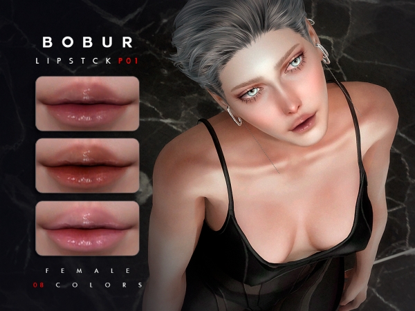 Alpha Bobur Lipstick P01 - The Sims 4 Custom Content