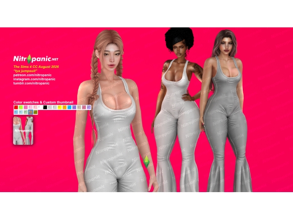 Alpha Nitropanic_Tya Jumpsuit Squish - The Sims 4 Custom Content