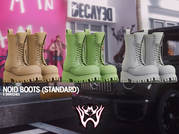 Alpha WUHEIN Noid Boots (Standard Version) - The Sims 4 Custom Content