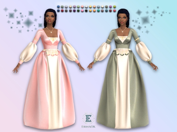 Mix ErinAOK Women's Petronella Gown 082726 - The Sims 4 Custom Content