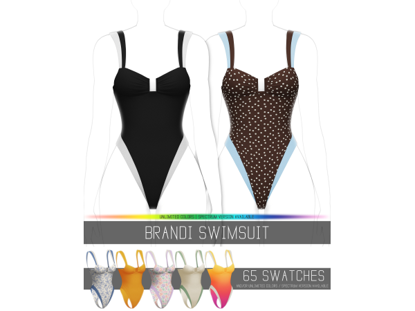 Alpha BRANDI SWIMSUIT by simpliciaty - The Sims 4 Custom Content