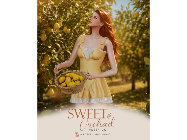 Mix Sweet Orchad Acc and Posepack - The Sims 4 Custom Content