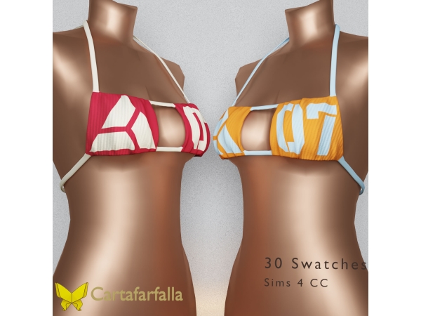 Alpha Cartafarfalla ZARELLE top - The Sims 4 Custom Content