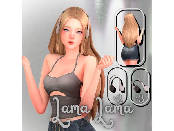 Maxis Match Hair Kat by LamaLamaLove - The Sims 4 Custom Content