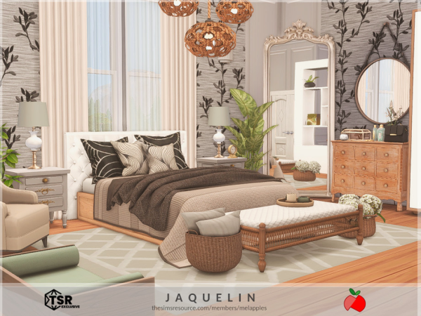 Mix Jaquelin bedroom - The Sims 4 Custom Content