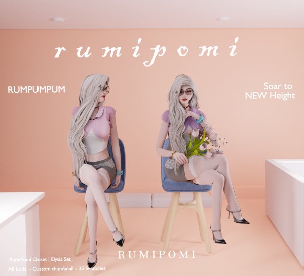 Alpha Rumpumpum_Elysia Outfit Set by rumi_pomi - The Sims 4 Custom Content