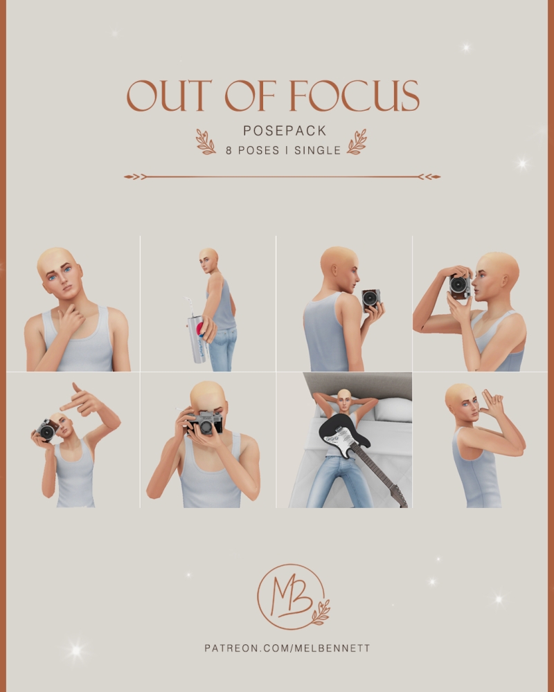 Mix Out of Focus Posepack by melbennett - The Sims 4 Custom Content