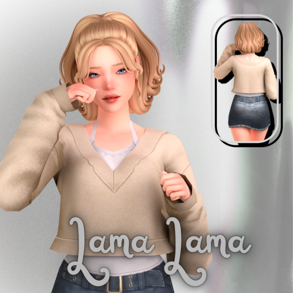 Maxis Match Hair Jaylah by simsfinds - The Sims 4 Custom Content