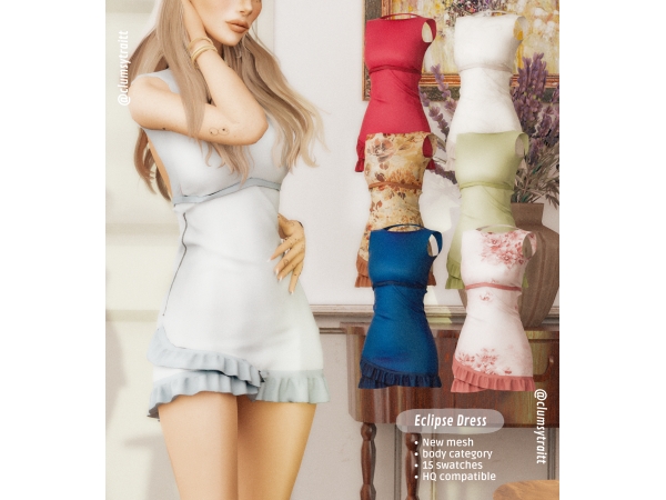 Alpha House of CB Eclipse dress by Taüve - The Sims 4 Custom Content