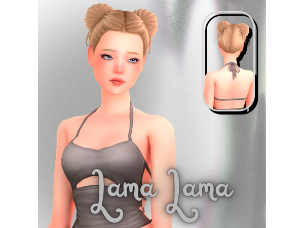 Maxis Match Hair Emmie by LamaLamaLove - The Sims 4 Custom Content