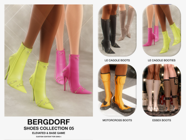 Alpha Bergdorf Le Cagole Booties by VentaStudio - The Sims 4 Custom Content