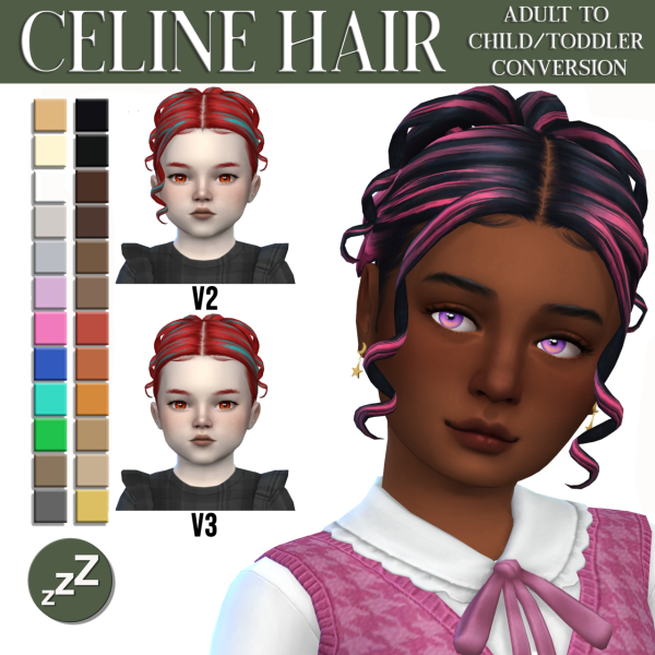 Maxis Match AH00B Hair Conversions by simsfinds - The Sims 4 Custom Content