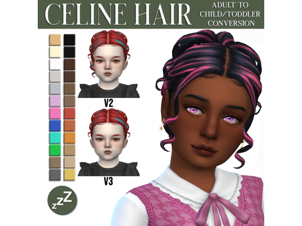 Maxis Match AH00B Hair Conversions by sleepyz - The Sims 4 Custom Content
