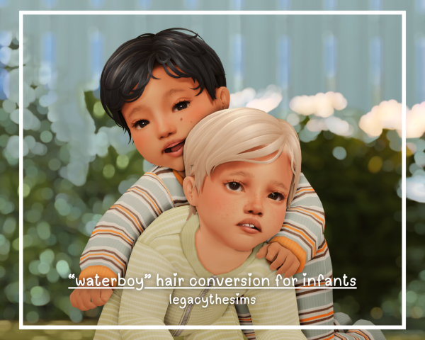 Maxis Match Johnnysims Dispatch Waterboy Hair Conversion for Infants by simsfinds - The Sims 4 Custom Content