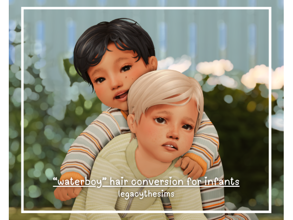 Maxis Match Johnnysims Dispatch Waterboy Hair Conversion for Infants by legacythesims - The Sims 4 Custom Content