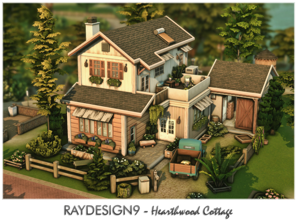Maxis Match Hearthwood Cottage by RayDesign9 - The Sims 4 Custom Content