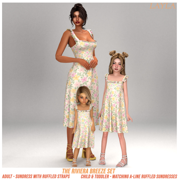Alpha patreon The Riviera Breeze Set by layla - The Sims 4 Custom Content