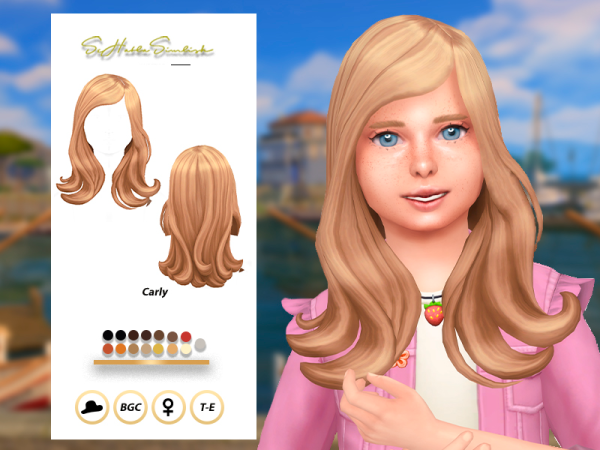 Maxis Match Carly Hairstyle for Children by sehablasimlish - The Sims 4 Custom Content