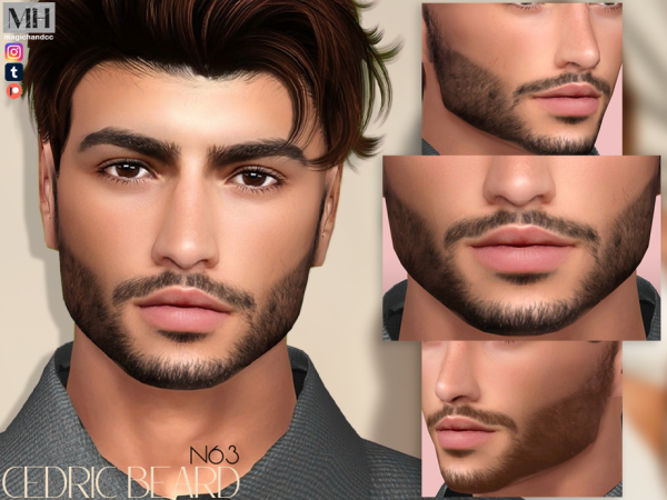 Alpha Cedric Beard by MagicHand - The Sims 4 Custom Content