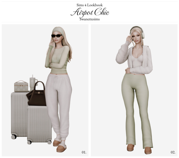 Maxis Match Airpot Chic Ft Mimi Lind by simsfinds - The Sims 4 Custom Content