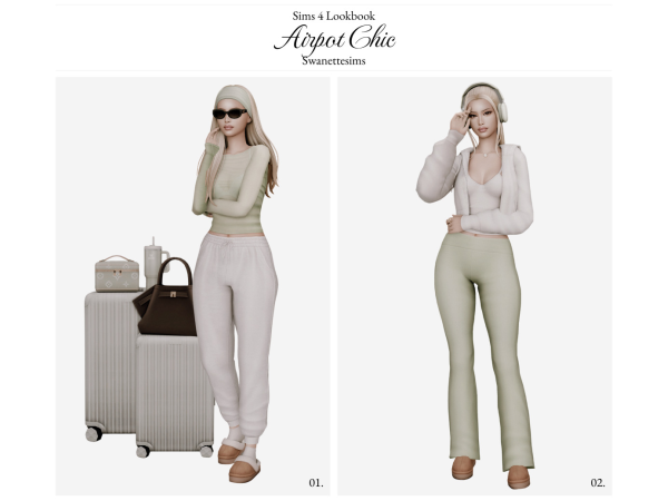 Maxis Match Airpot Chic Ft Mimi Lind by swanettesims - The Sims 4 Custom Content