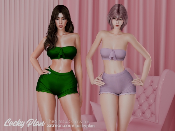 Alpha LPbunnyroseyu set - The Sims 4 Custom Content