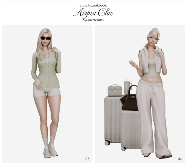 Maxis Match Airpot Chic Ft Mimi Lind by simsfinds - The Sims 4 Custom Content