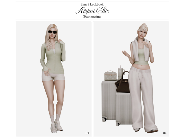 Maxis Match Airpot Chic Ft Mimi Lind by swanettesims - The Sims 4 Custom Content