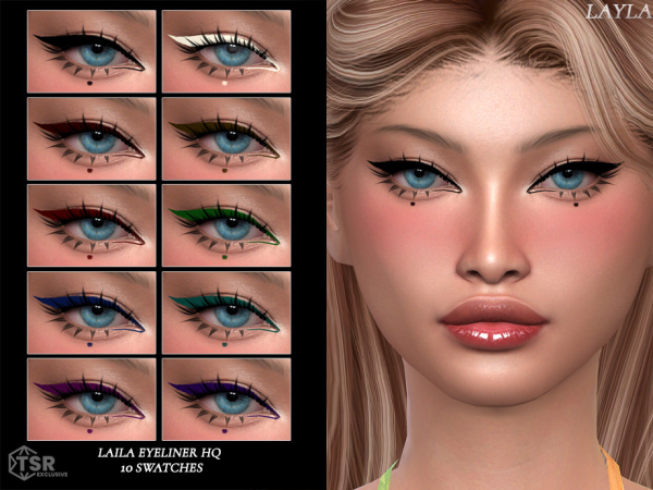 Alpha tsr Layla Laila Eyeliner HQ by layla - The Sims 4 Custom Content