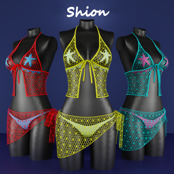 Alpha Shion Azura Fishnet Set by shion_sims - The Sims 4 Custom Content