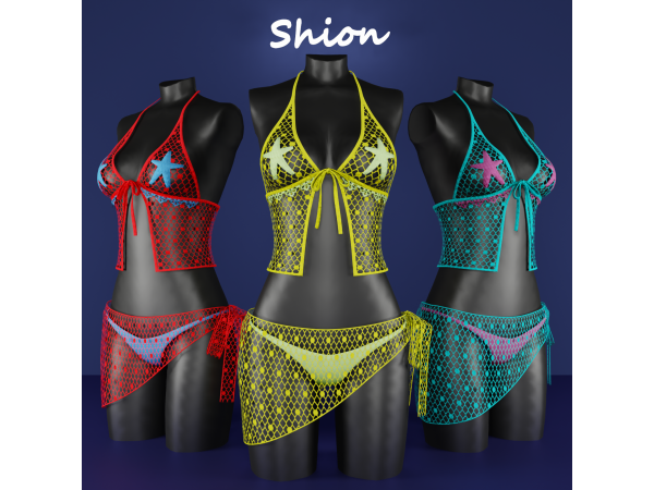 Alpha Shion Azura Fishnet Set - The Sims 4 Custom Content