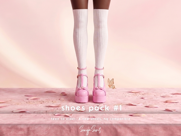 Alpha Dreamy Pink Mary Janes (Bunbun) Shoes Pack 1 - The Sims 4 Custom Content