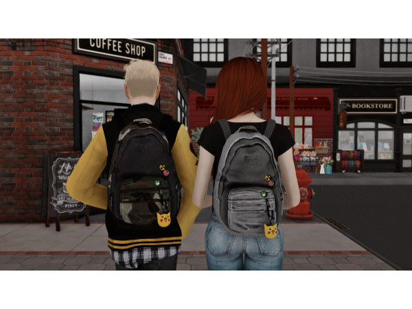 Alpha dreamteamsims Ellie Backpack - The Sims 4 Custom Content