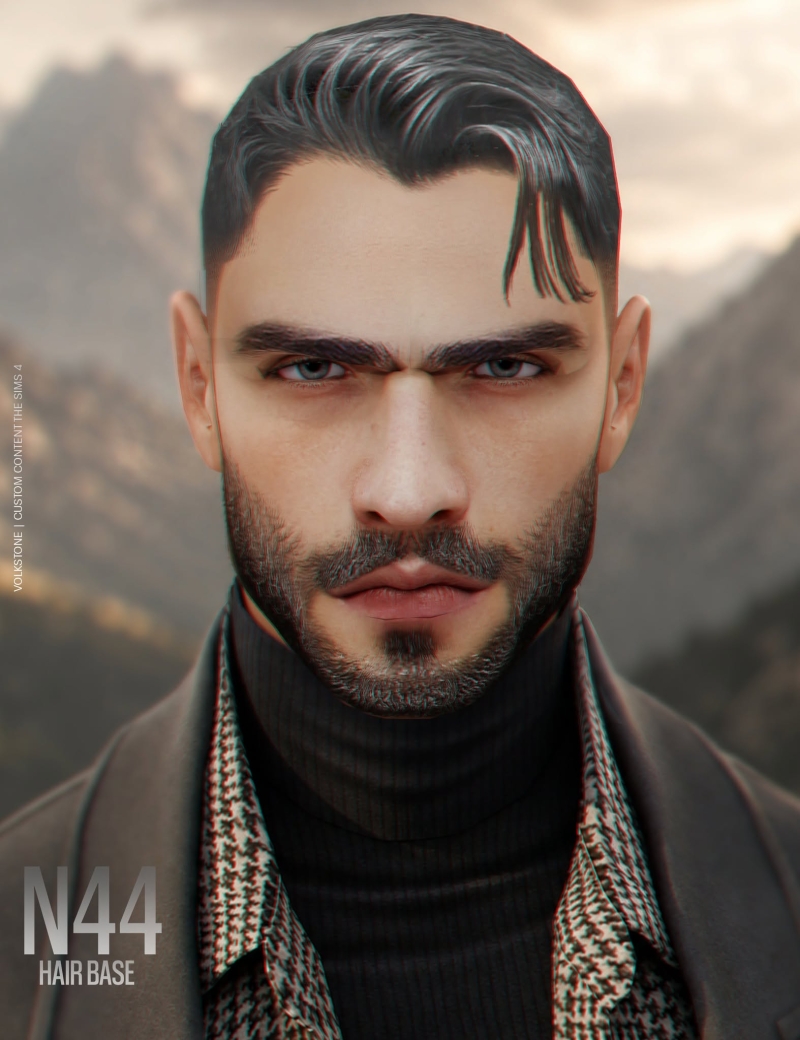 Alpha HAIR BASE N44 (FREE) by volkstonesims - The Sims 4 Custom Content