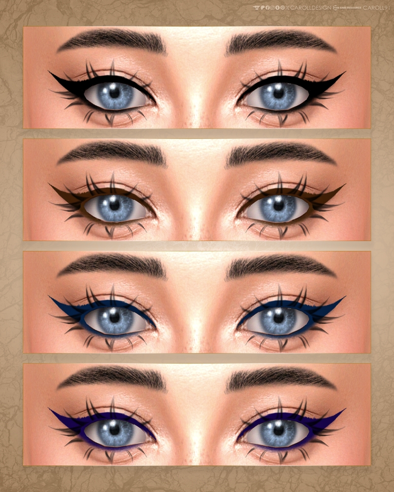 Alpha Eyeliner 44 HQ by carolldesign - The Sims 4 Custom Content