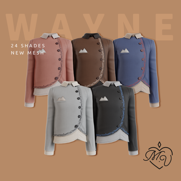 Maxis Match Wayne Top by simsfinds - The Sims 4 Custom Content