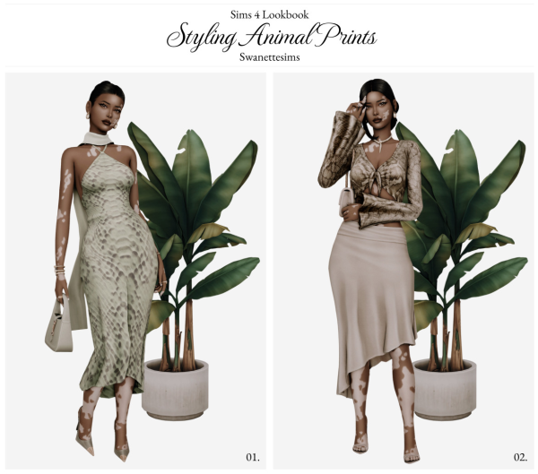 Maxis Match Styling Animal Prints Ft Christine Weeks by simsfinds - The Sims 4 Custom Content