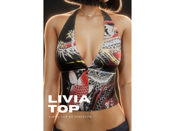 Alpha Livia Top - The Sims 4 Custom Content