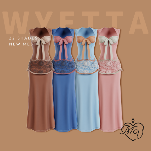 Maxis Match Wyetta Dress by simsfinds - The Sims 4 Custom Content